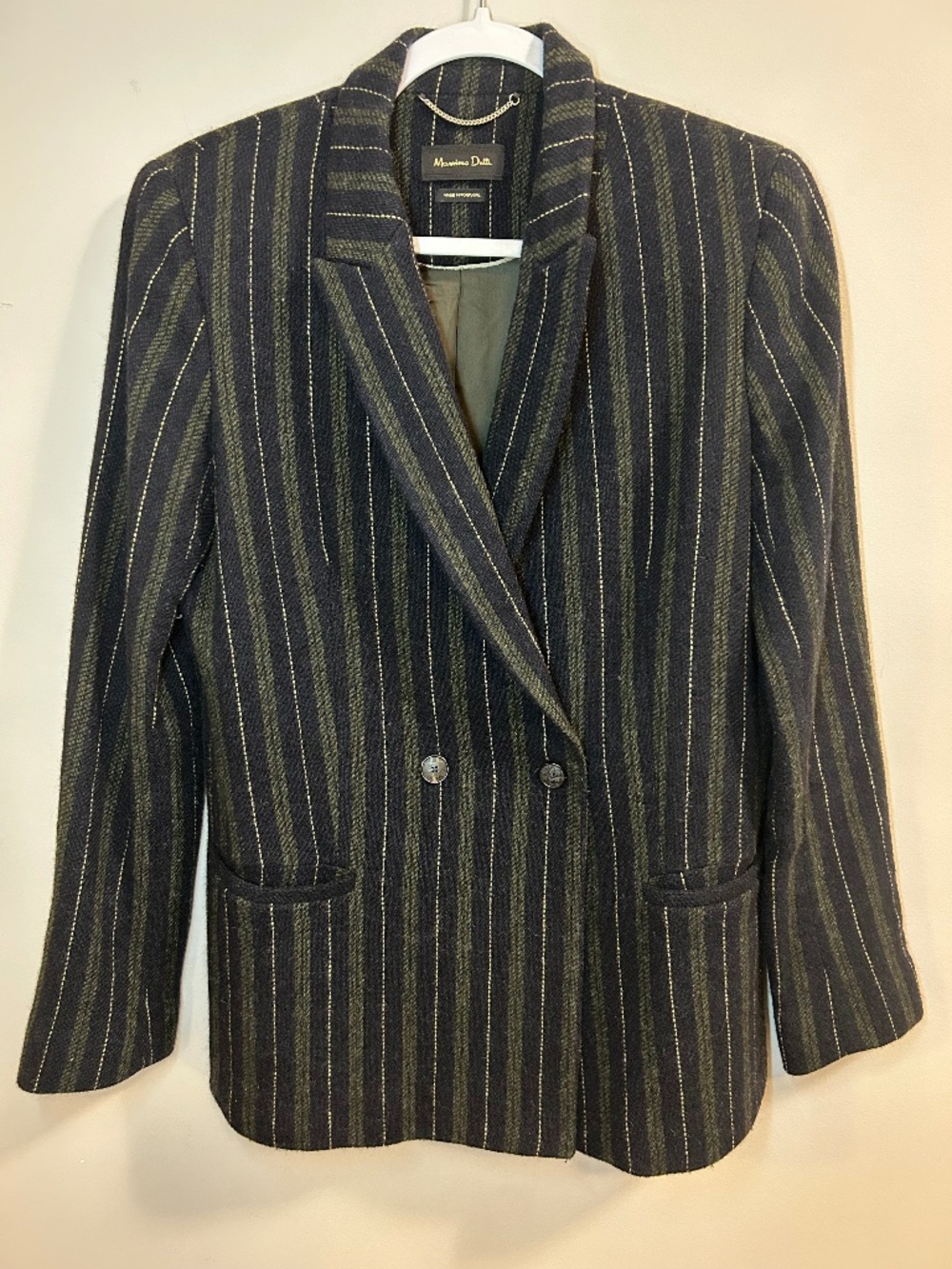 Massimo Dutti wool striped jacket Size 8